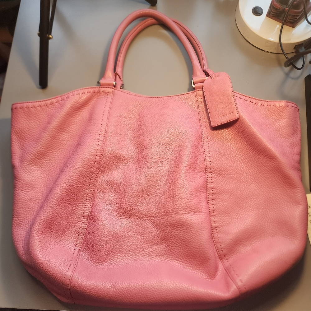 Ann Taylor Pastel Pink Oversized Hobo Bag